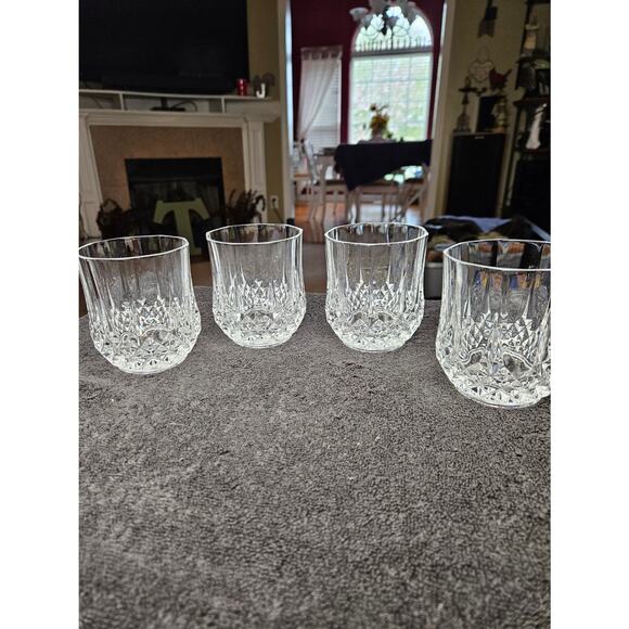 Set 4 Double Old Fashioned Whiskey Rocks Clear Crystal - Picture 3 of 3